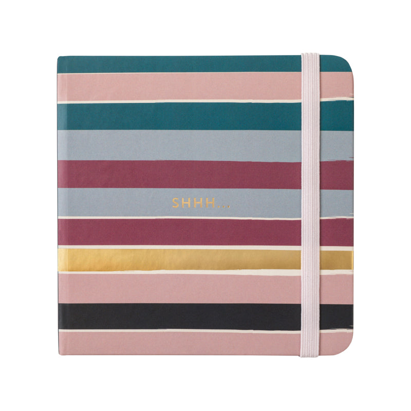 'Shhh' Password Book | Multicoloured Stripes