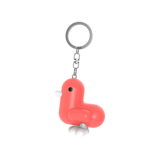 Silicone Duck Keyring | Fluorescent Orange