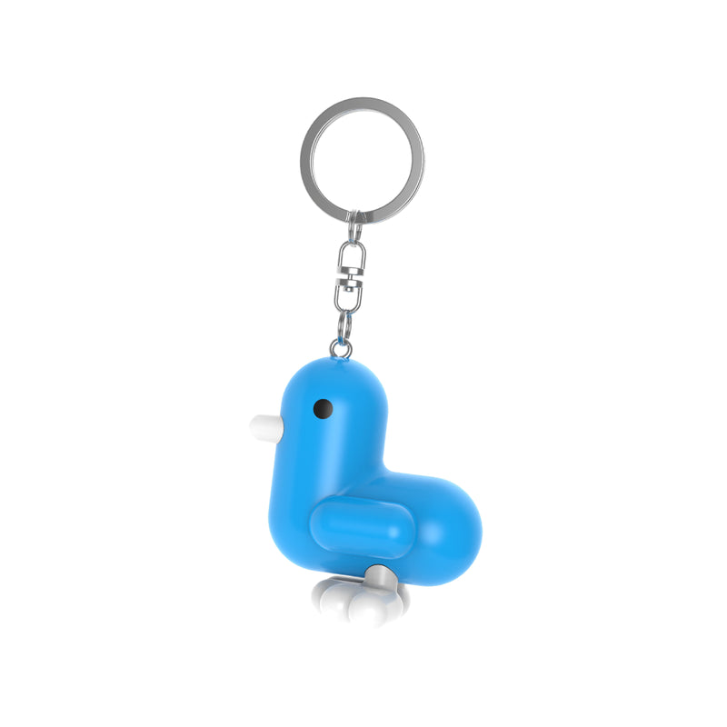 Silicone Duck Keyring | Fluorescent Sky Blue