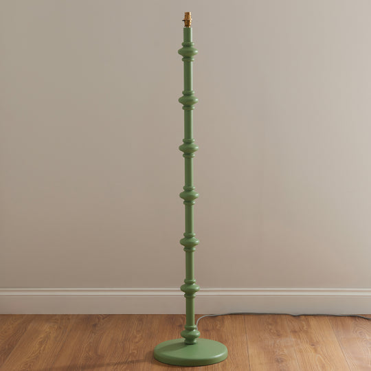 Carnaby Spindle Floor Lamp Base | Cotswold Green