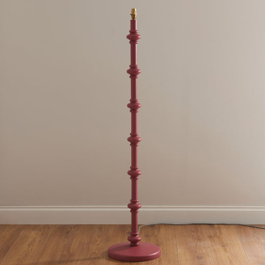 Carnaby Spindle Floor Lamp Base | Pink Clay