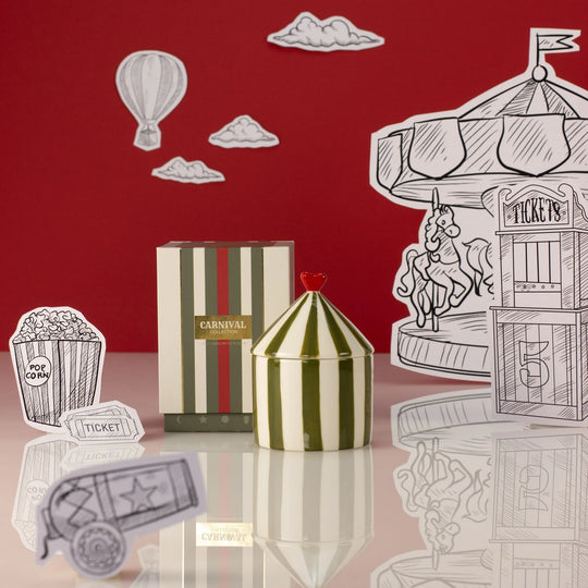 Carnival 'Firebreather' Candle | Olive | Tomato Leaf