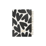 A5 Mono Hearts Hard Cover Notebook