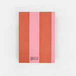 A5 Softcover Stripe Notebook | Orange & Pink