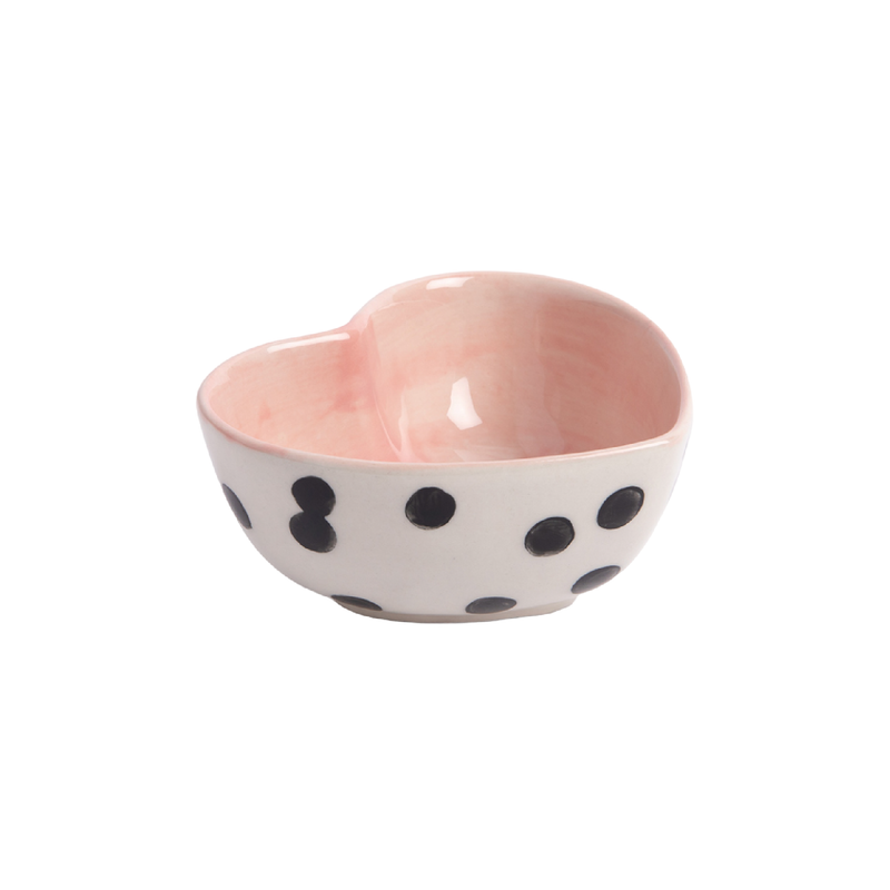 Ceramic Dotty Heart Trinket Bowl