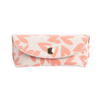 Coral Hearts Flap Glasses Case