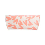 Coral Hearts Flap Glasses Case