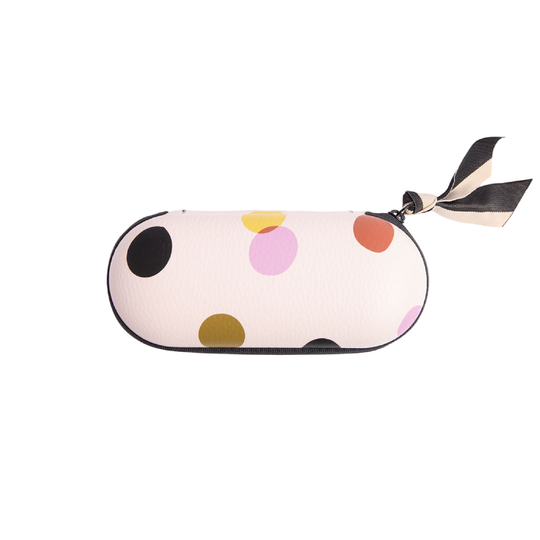 Dotty Hard Shell Glasses Case | Pale Pink