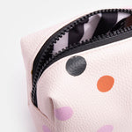 Dotty Mini Cube Cosmetic Bag | Pale Pink