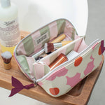 Floral Flat Lay Cosmetic Bag | Pink