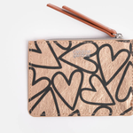 Kraft Hearts Coin & Card Purse | Rose Gold