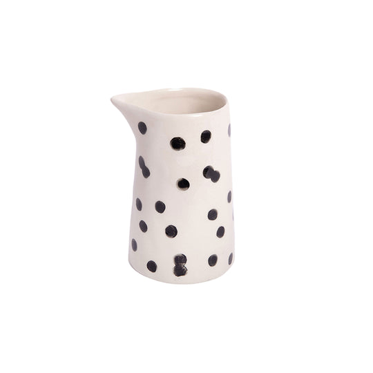 Mono Dotty Stoneware Jug | 12cm