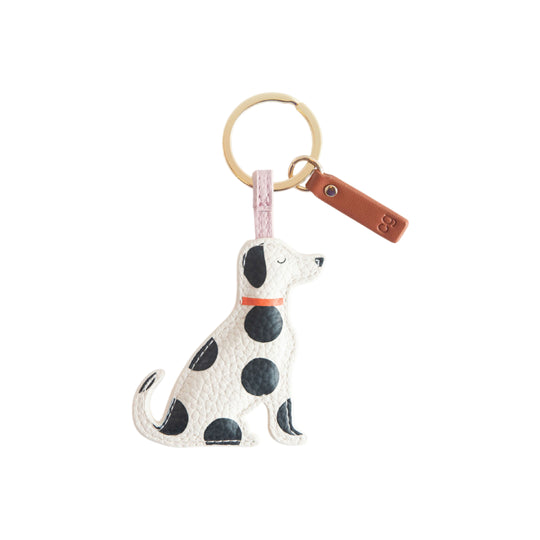 Mono Spots Dog Keyring