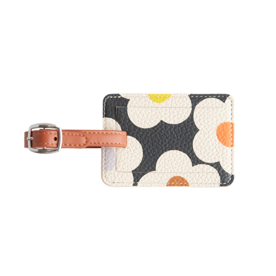 Multi Flower Luggage Tag | Charcoal