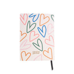 Multi Outline Hearts Casebound Notebook | Small