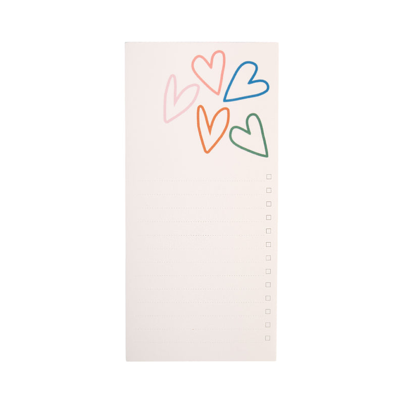 Multi Outline Hearts List Pad