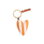 Multi Stripe Heart Keyring