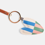 Multi Stripe Heart Keyring