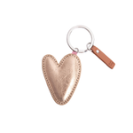 Padded Heart Keyring | Rose Gold