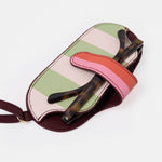 Silk Stripe Glasses Case | Pink & Green
