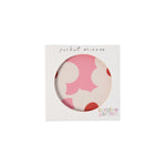 Square Floral Pocket Mirror | Pink