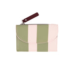 Stripe Card Holder & Coin Purse | Pink & Green