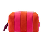 Stripe Travel Washbag | Orange & Pink | Large