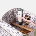 Stripe Vanity Case | Pink & Green | Large