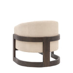 Cercola Curved Boucle Armchair | Cream
