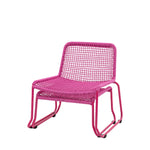 Outdoor Sassano Lounge Chair with Footstool | Pink
