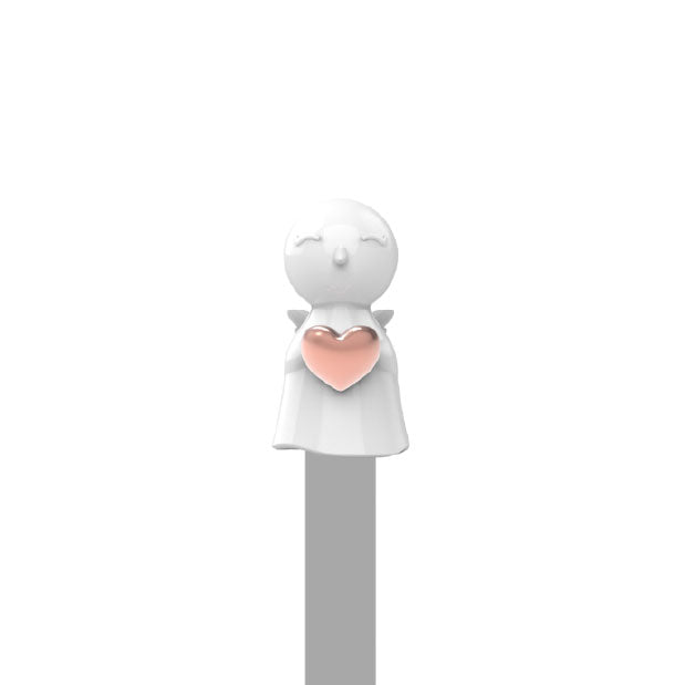3D Angel Bookmark with Rose Gold Heart
