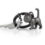 3D Black Cat Keyring