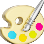 3D Paint Palette Bookmark