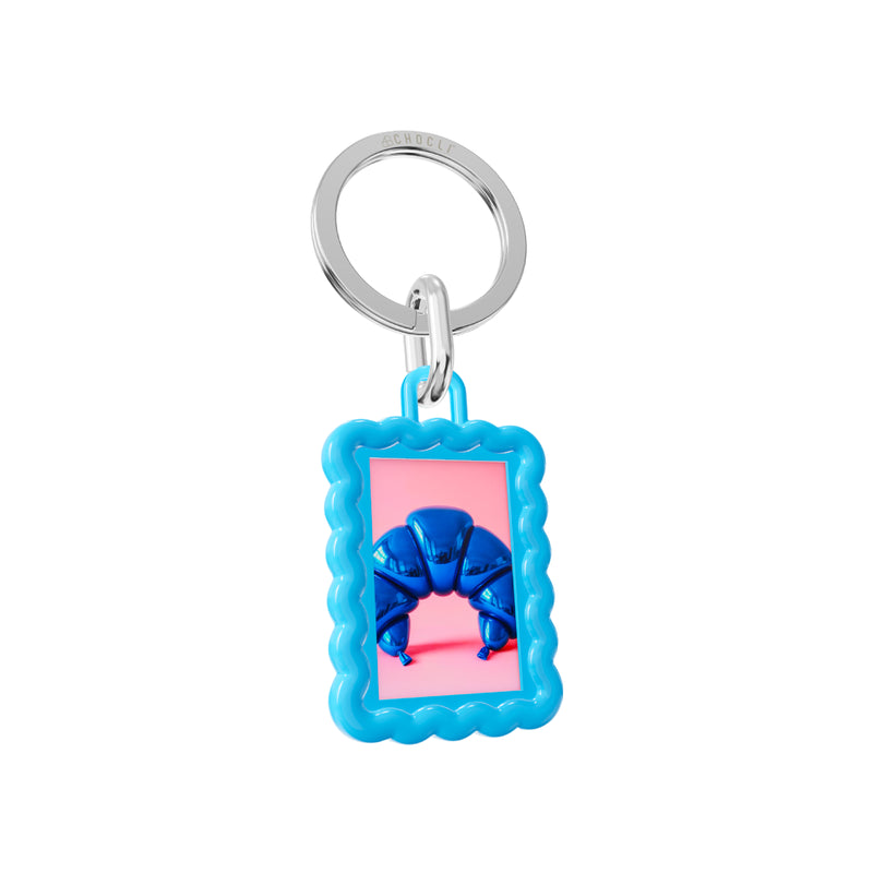 3D Photo Frame Keyring | Blue Wave