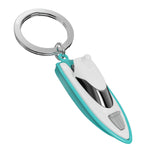 3D White Speed Boat Keyring