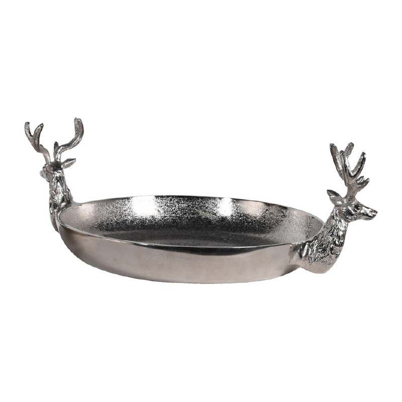 Decorative Stag Tray | Large | Nickel