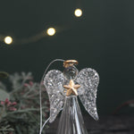 Hanging Glass Angel Decoration