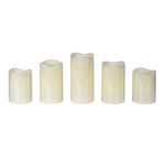 LED Cream Candles with Remote | Set of 5