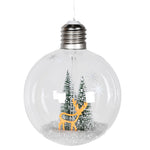 Light Up Glass Reindeer Bauble | Large