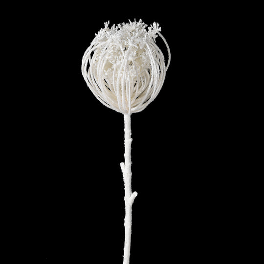 Faux Queen Anne's Lace Spray with Glitter