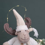 Randell Reindeer Gonk Decoration | White & Beige