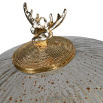 Reindeer Candle Globe with Lid | Gold | Large