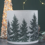 Snow Forest Glass Candle Holder | Large