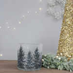 Snow Forest Glass Candle Holder | Medium