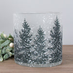 Snow Forest Glass Candle Holder | Medium