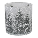 Snow Forest Glass Candle Holder | Medium