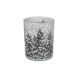 Snow Forest Glass Candle Holder | Small