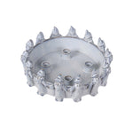 4-Taper Candle Holder with Decorative Santa Figurines | White Ceramic | 30cm