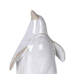 Festive Penguin Figurine | Whitewash Ceramic | 9cm