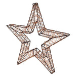 Hanging LED Star Decoration | Gold Iron | 55cm